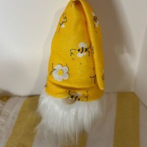 Yellow Floral Gnome Decor